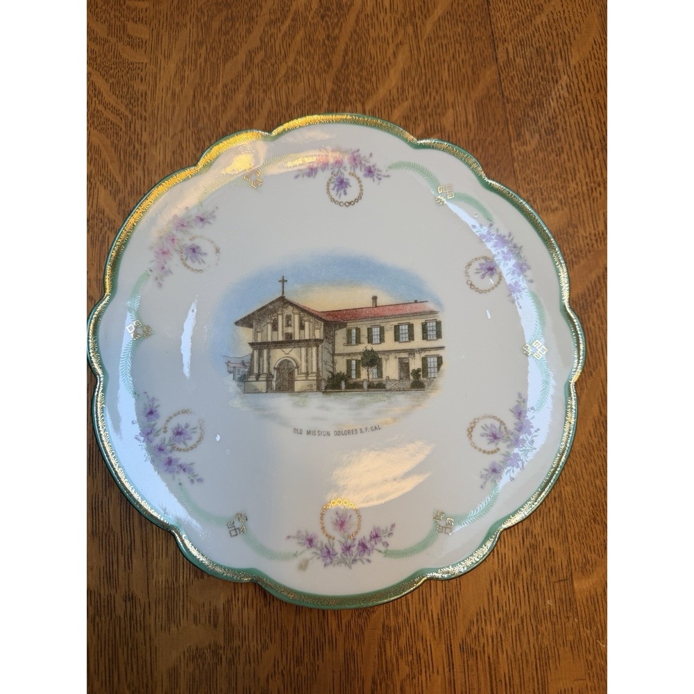 Vtg Mission Dolores San Francisco 8.5" Plate Made In Austria